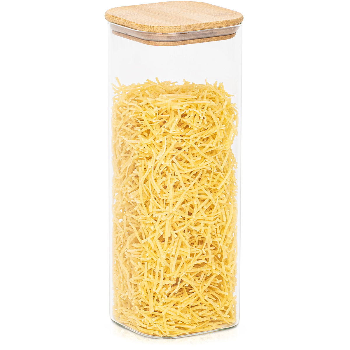 4Home Sklenená dóza na potraviny s vekom Bamboo