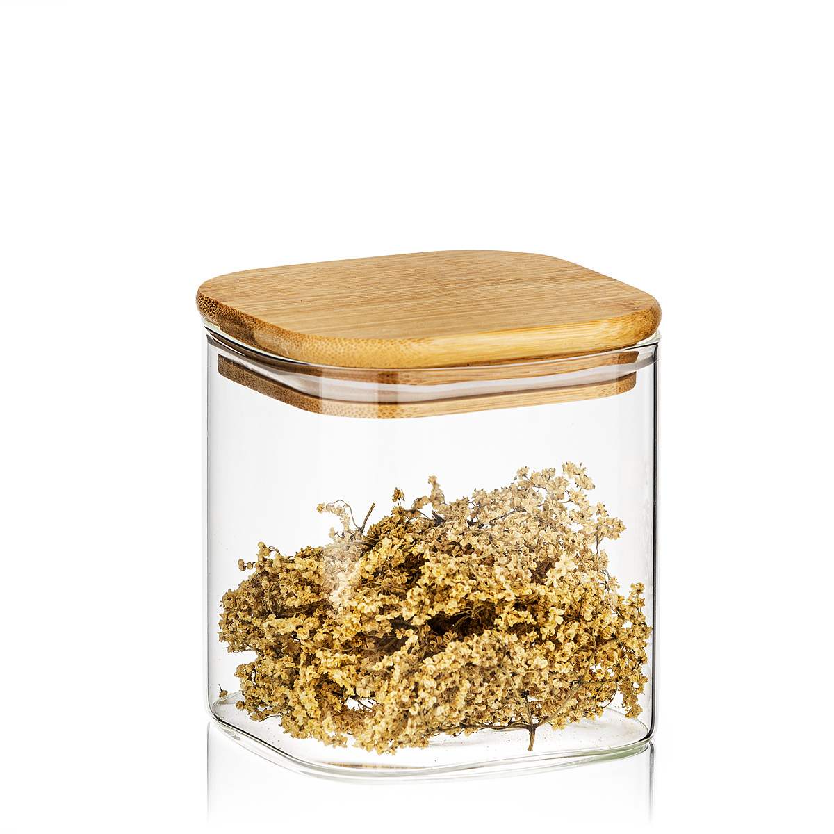 4Home Sklenená dóza na potraviny s viečkom Bamboo