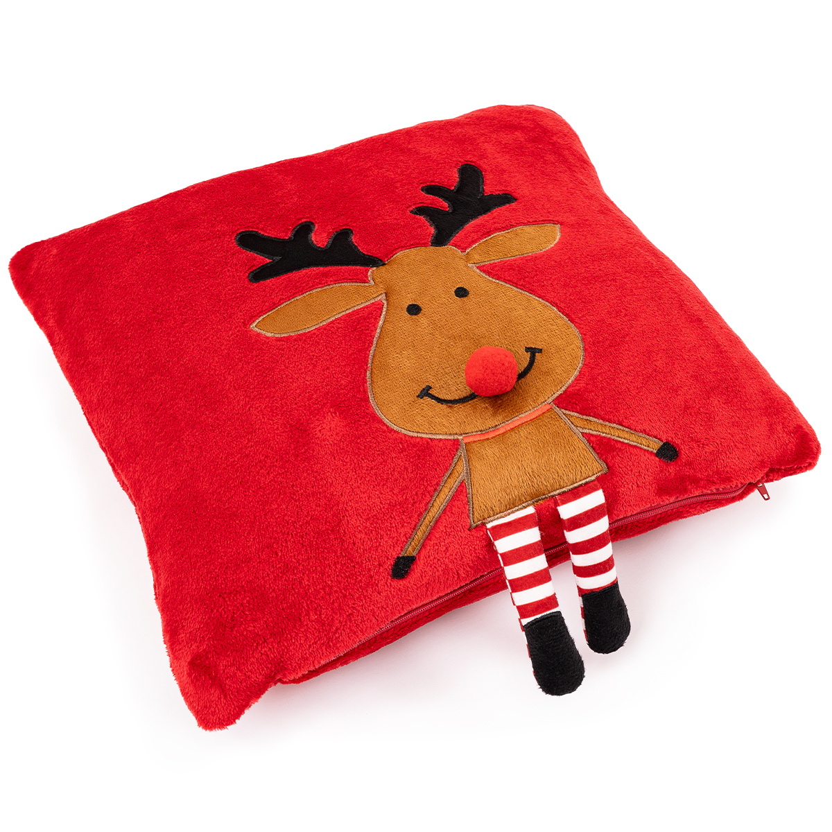4Home Vianočná obliečka na vankúšik Happy Reindeer