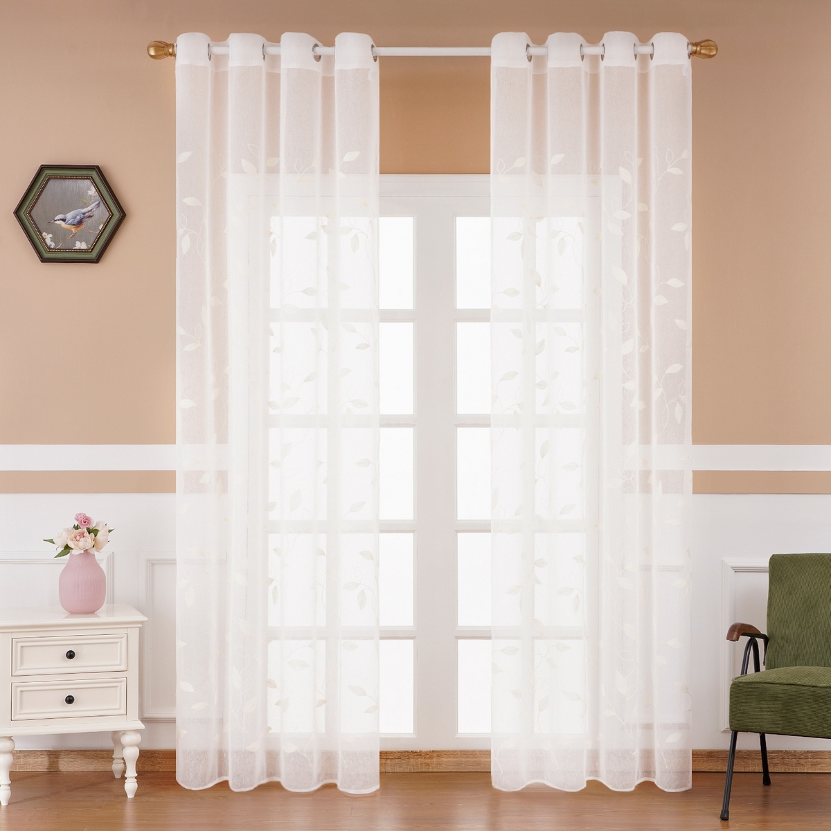 4Home Voálová záclona Leaves 4Home Voálová záclona Leaves