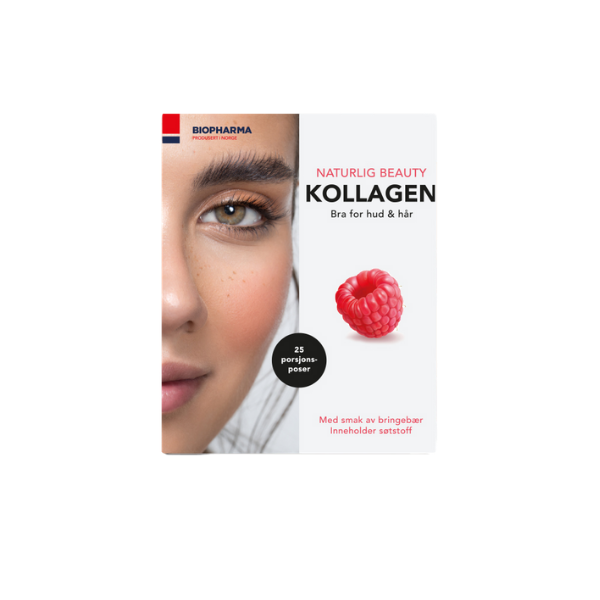 Hydrolyzovaný morský kolagén s vitamínom C a biotinom - Norsk Kollagen - Biopharma - 25x5 g Príchuť: Malina