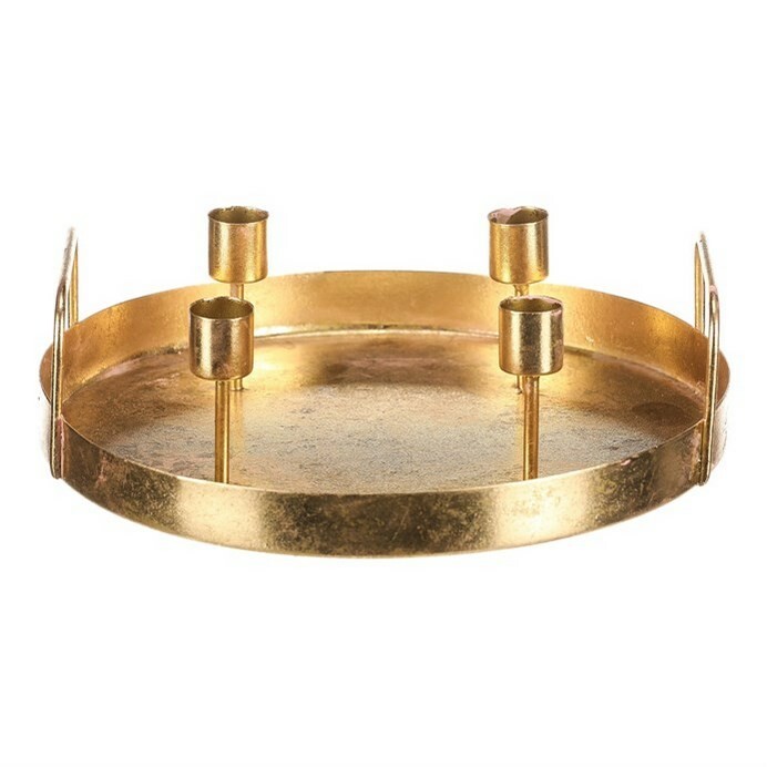 Adventný svietnik kovový na 4 kónické sviečky Adventný svietnik kovový na 4 kónické sviečky