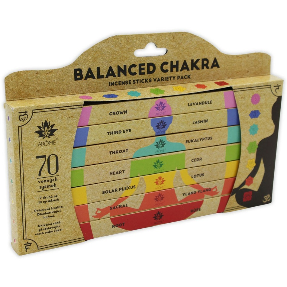 Arome Balanced Chakra Sada vonných tyčiniek Arome Balanced Chakra Sada vonných tyčiniek
