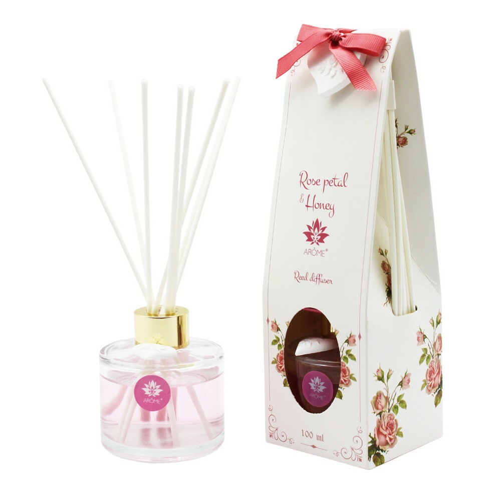 Arome Difúzer s tyčinkami Rose petal & Honey Arome Difúzer s tyčinkami Rose petal & Honey