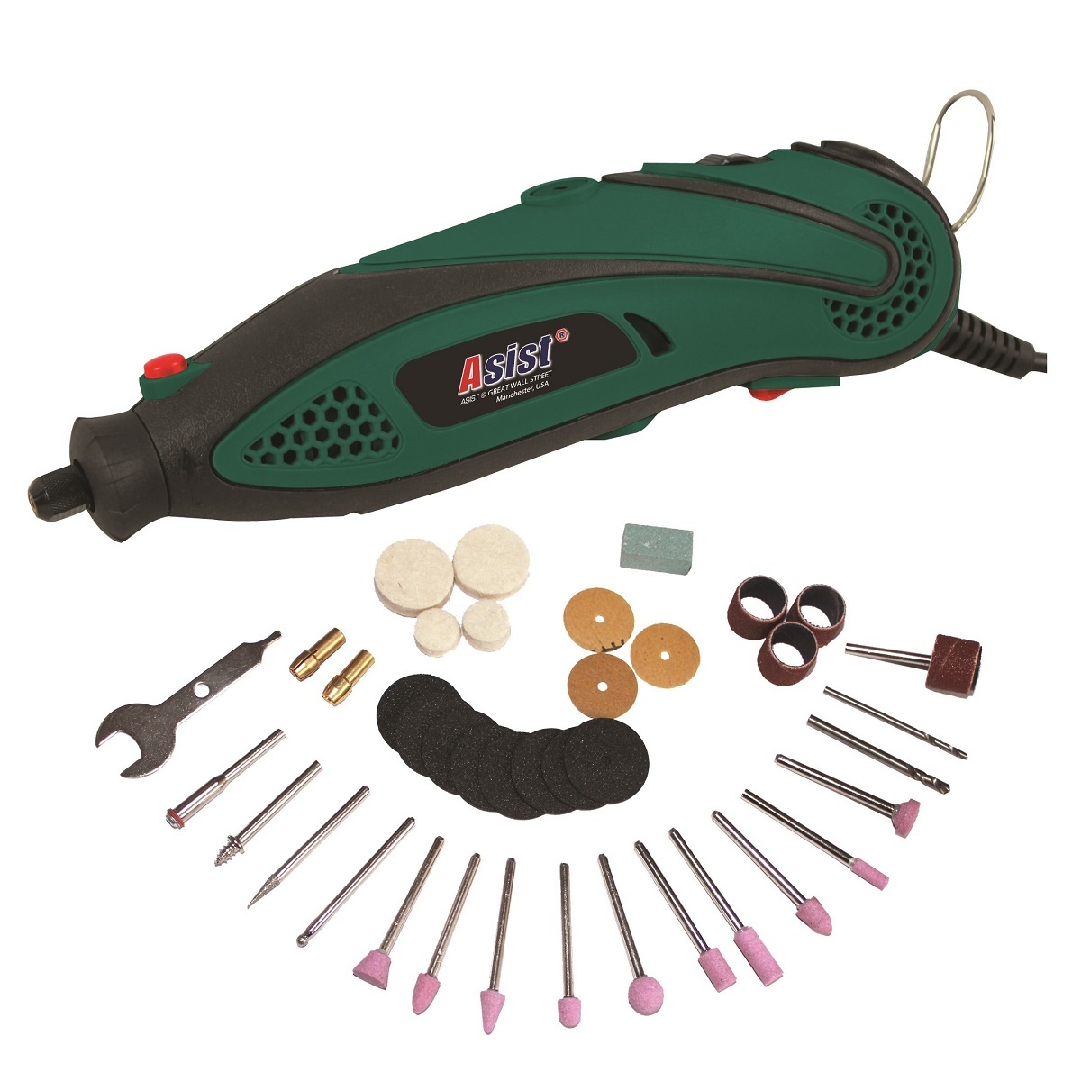 Asist AE3C13DN-BMC-3 mini priama brúska s príslušenstvom