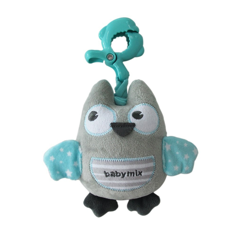 Baby Mix Vzdelávacia plyšová hračka s klipom Sova