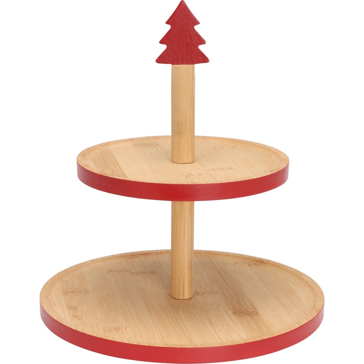 Bambusový etažér na cukroví 2 poschodia