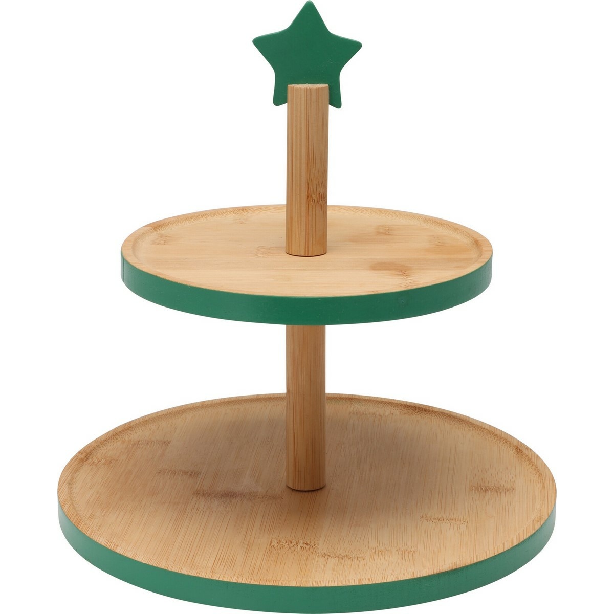 Bambusový etažér na cukroví 2 poschodia