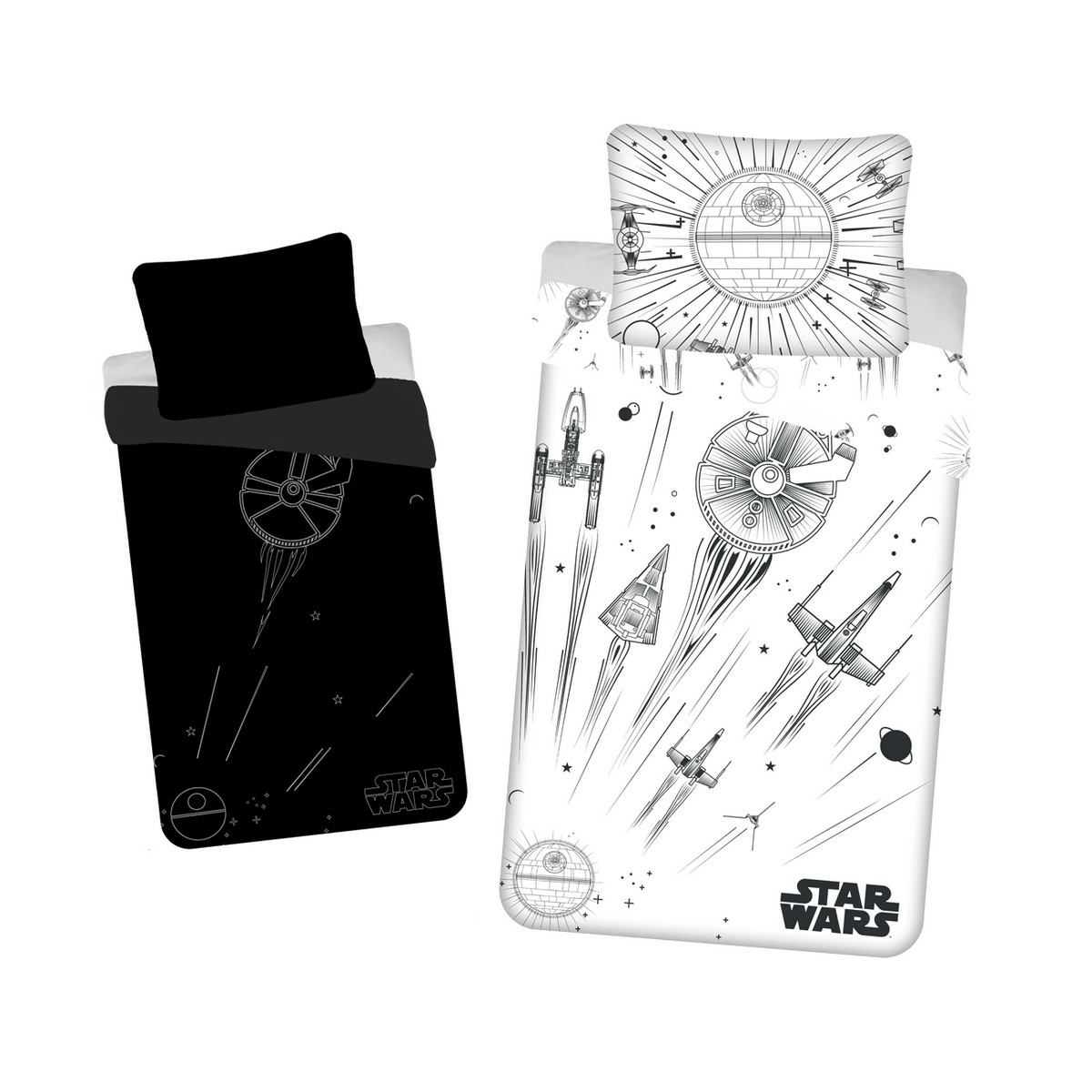 Jerry Fabrics Bavlnené obliečky Star Wars Death Star svietiace