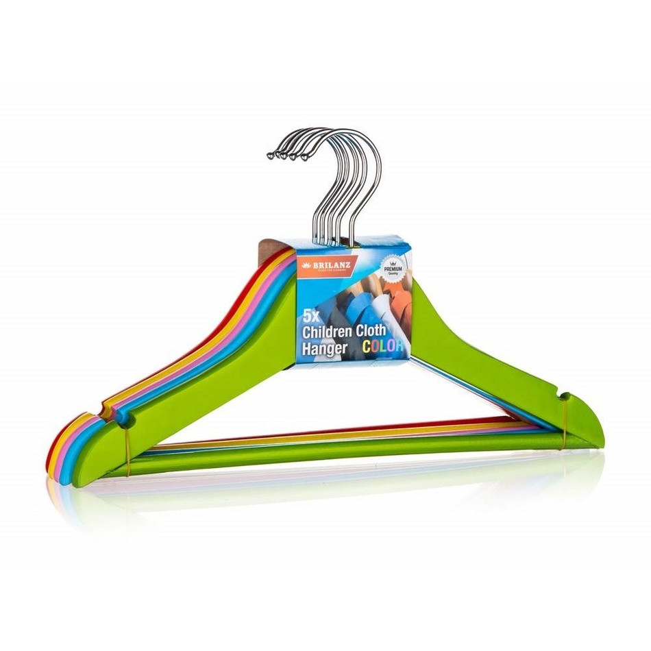 Brilanz Sada detských drevených vešiakov COLOR