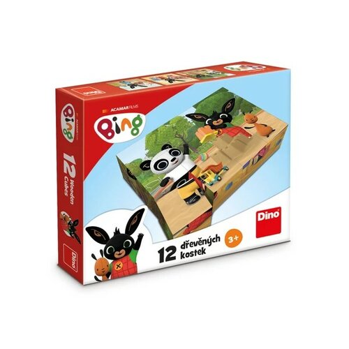 Dino BING 12 Drevené licenčné kocky Dino BING 12 Drevené licenčné kocky