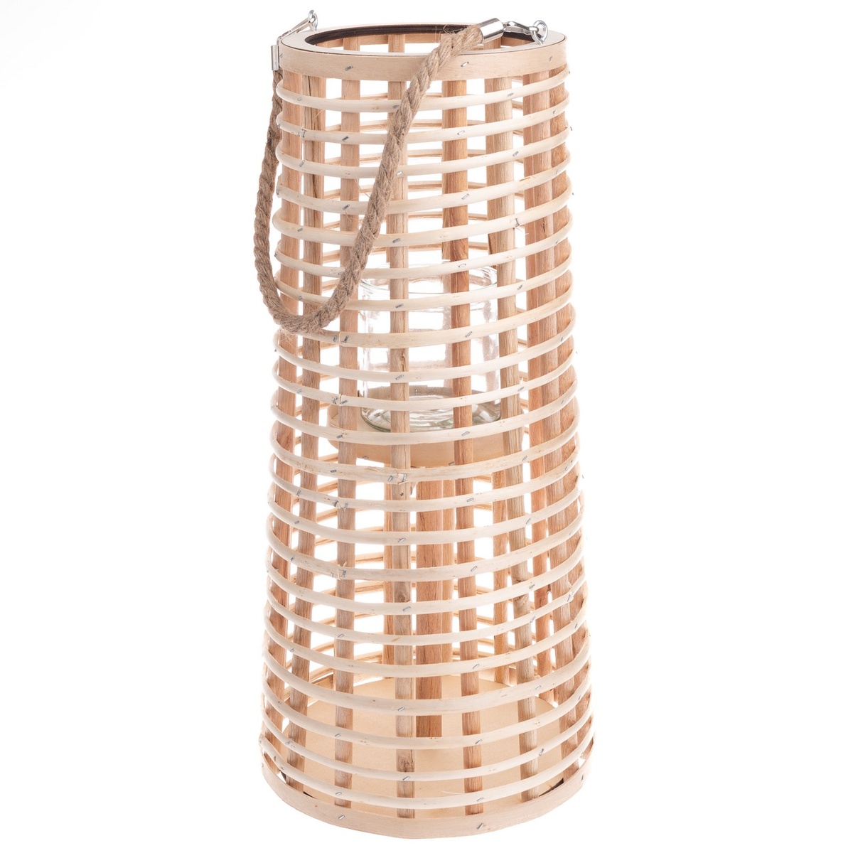 Drevený lampáš Bars prírodná