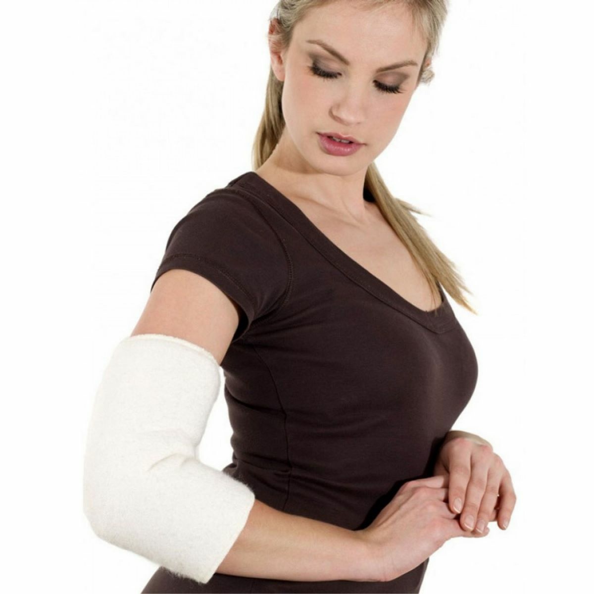 Elastický návlek z ovčej vlny na lakeť L/XL