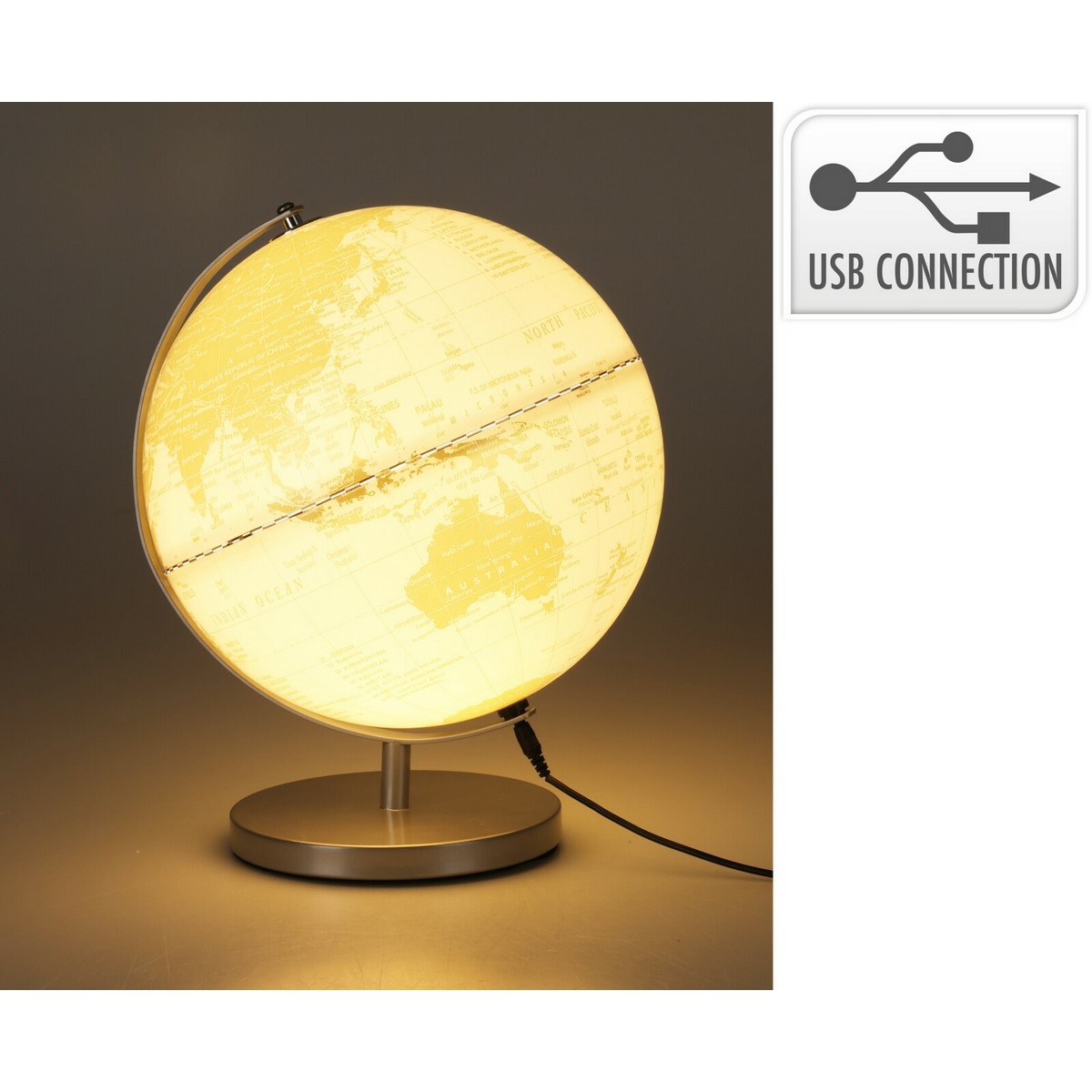 Glóbus so svetlom 31 cm
