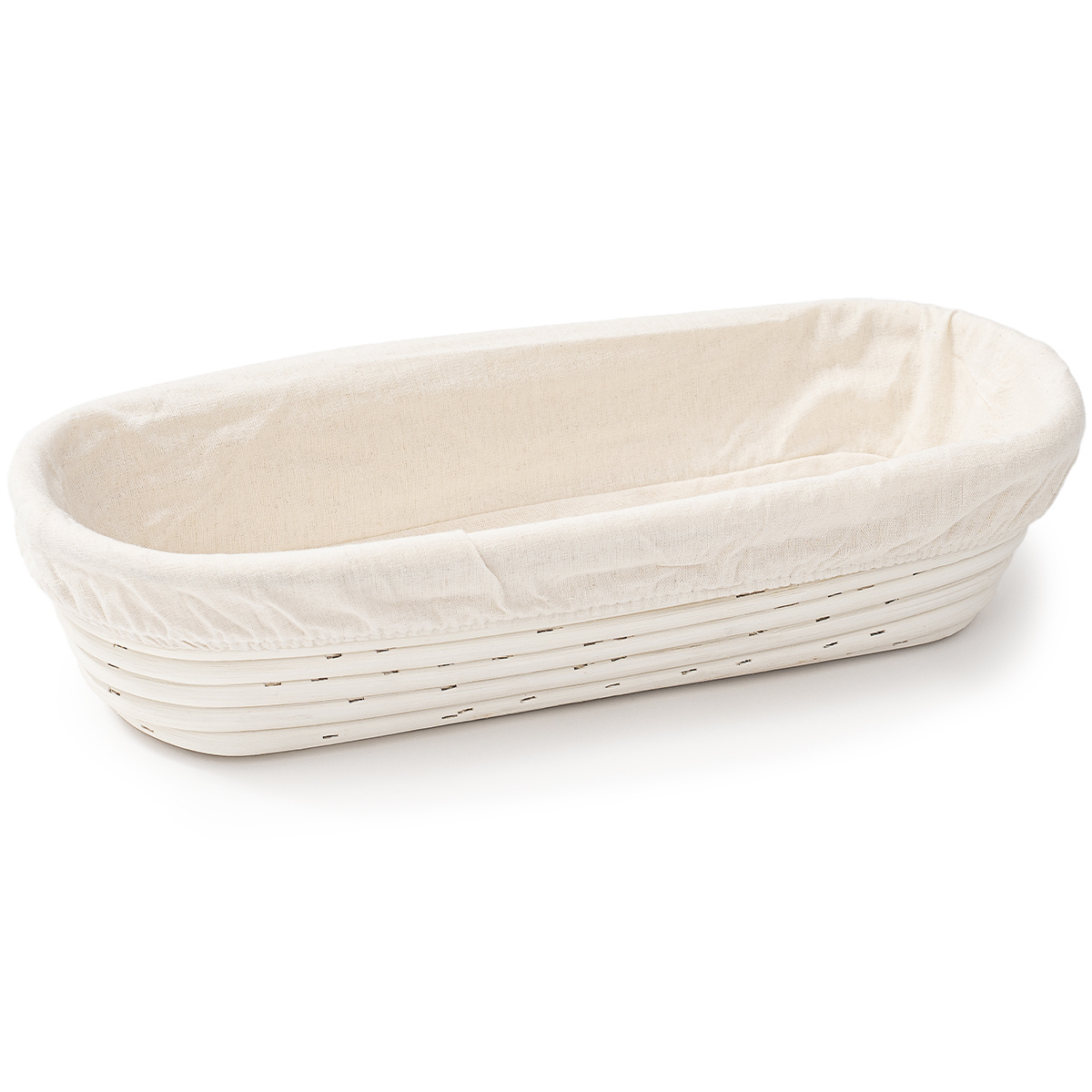 HOME ELEMENTS Ošatka oválna s látkovou vložkou