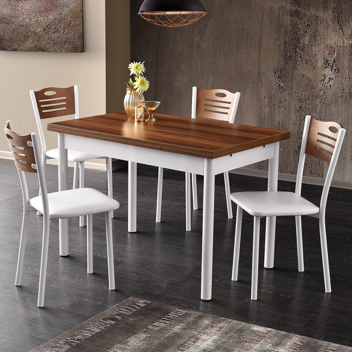 Jedálenský stôl Polo Walnut White