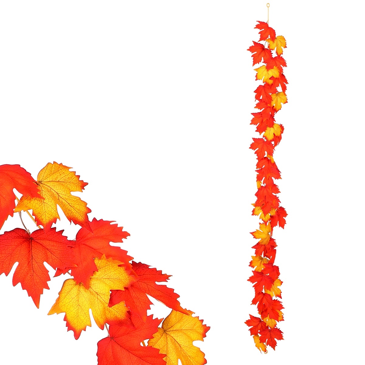 Jesenná umelá girlanda Javor svetločervená