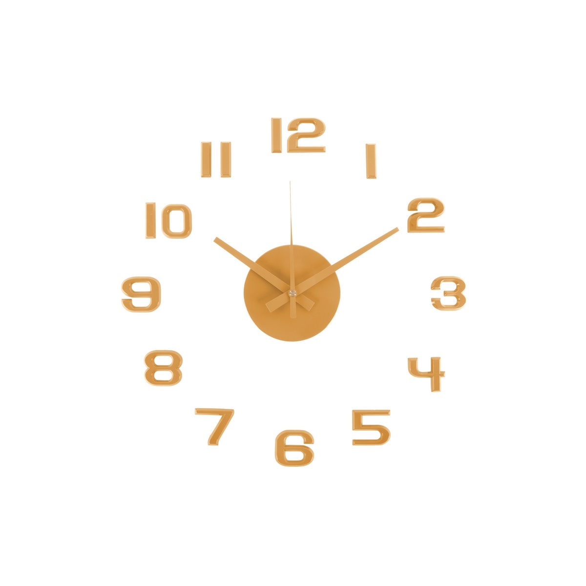 Karlsson 6001YE dizajnové samolepiace hodiny žltá