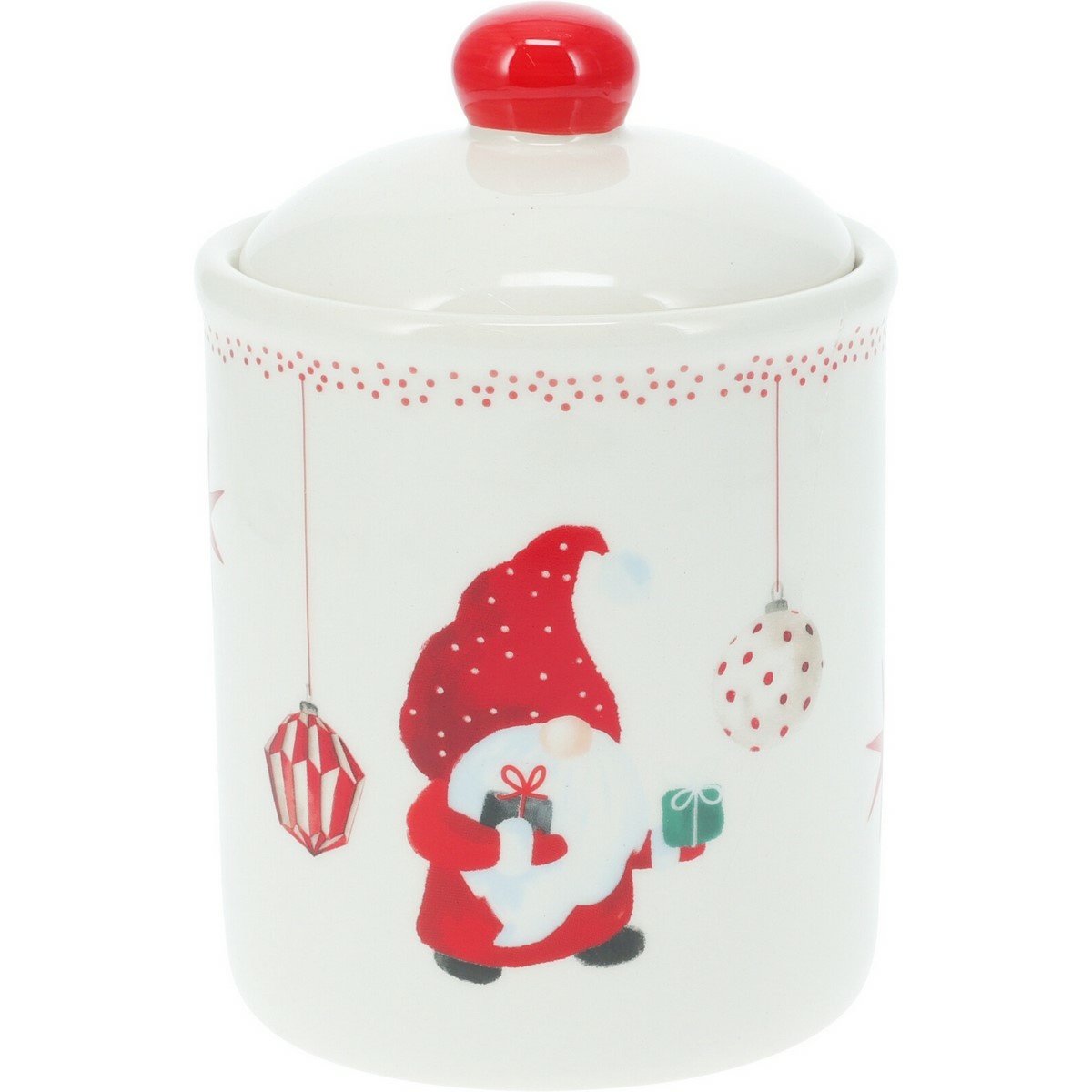 Keramická dóza s viečkom Vianočný škriatok