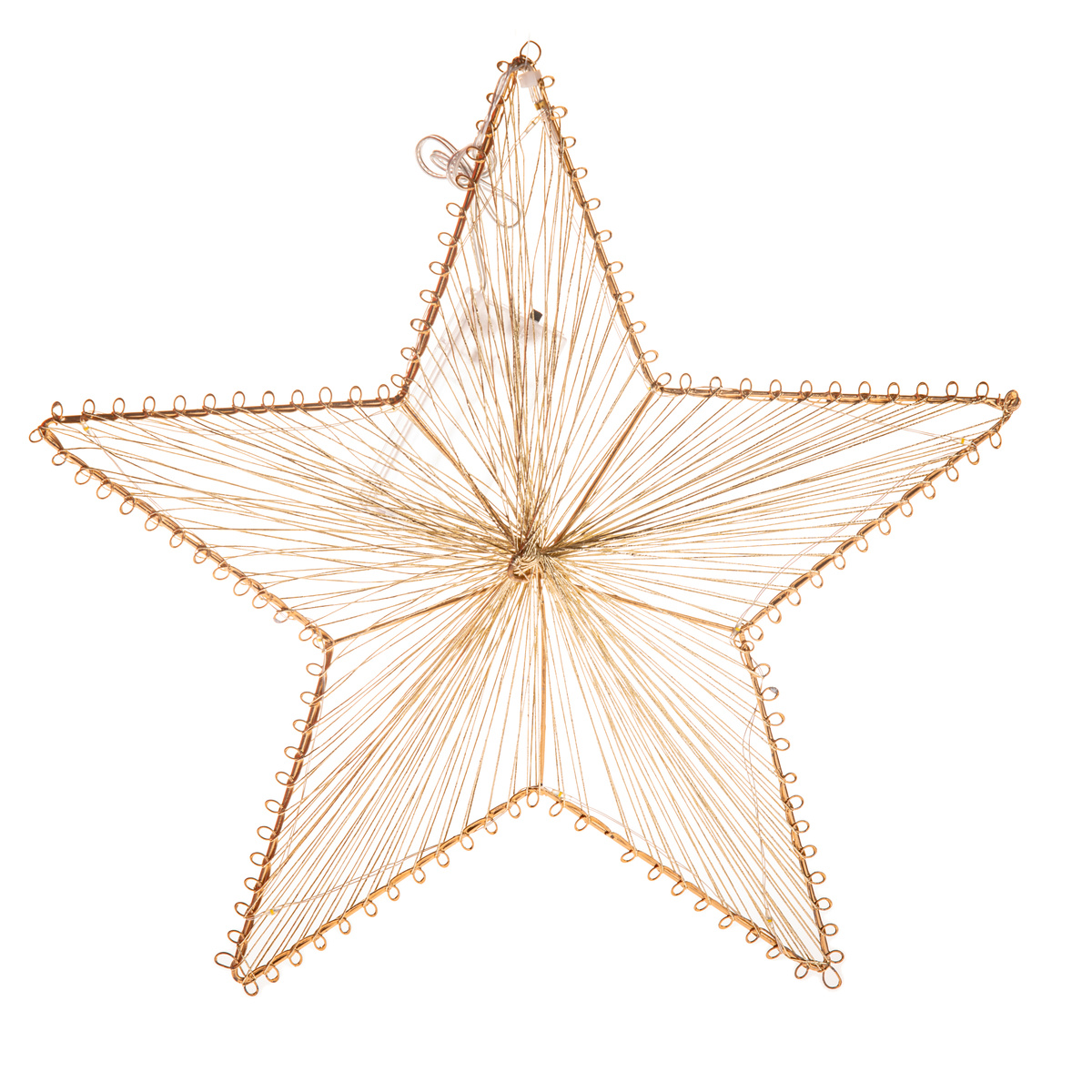 Kovová závesná svietiaca hviezda Golden Glow