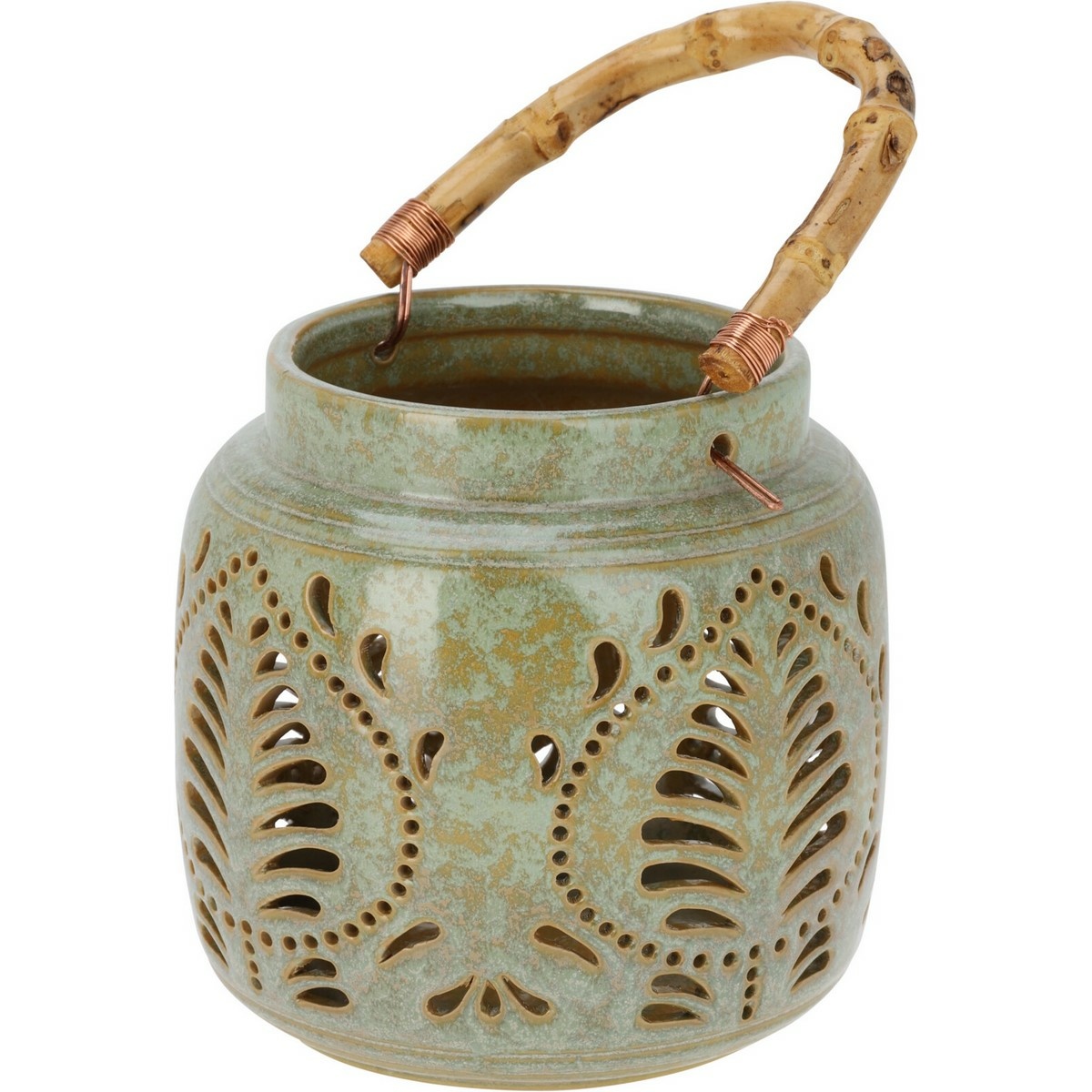 Lampáš porcelánový s bambusovým držadlom 14 Lampáš porcelánový s bambusovým držadlom 14