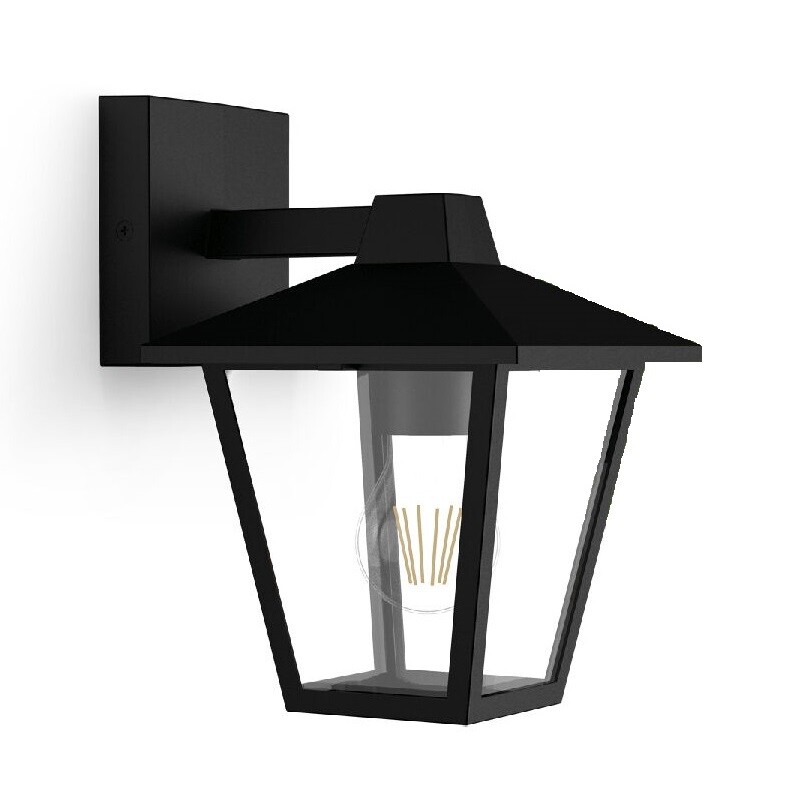 Philips Kinno vonkajšie nástenné svietidlo so svietením dole čierna