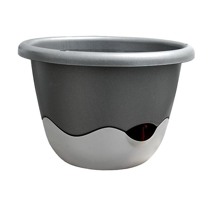 Samozavlažovací kvetináč Mareta 25 antracit