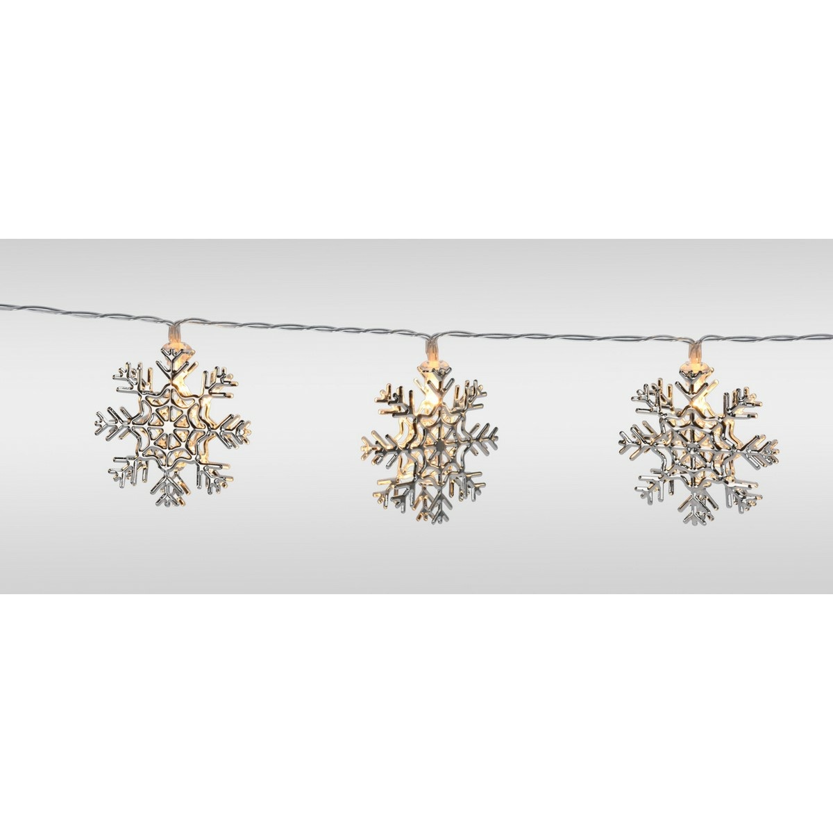 Reťaz so svietiacimi snehovými vločkami Reťaz so svietiacimi snehovými vločkami