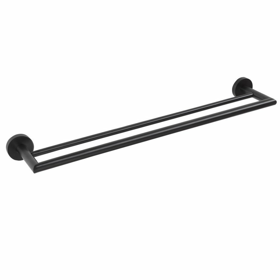 SAPHO XB401 X-Round Black dvojitý držiak uterákov