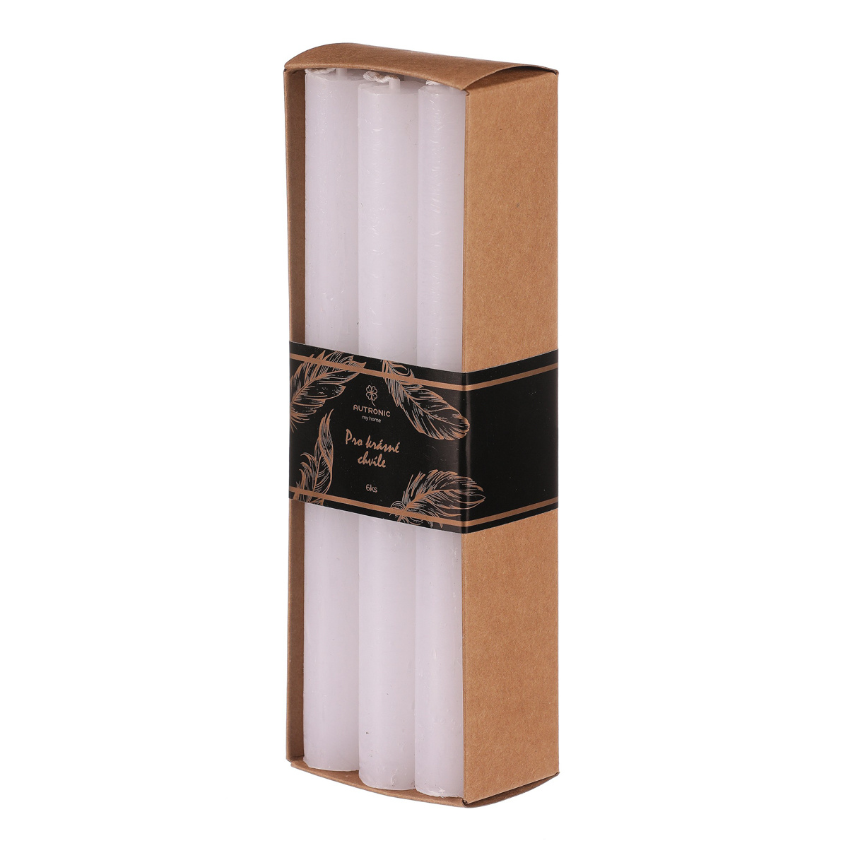 Sada vysokých sviečok biela