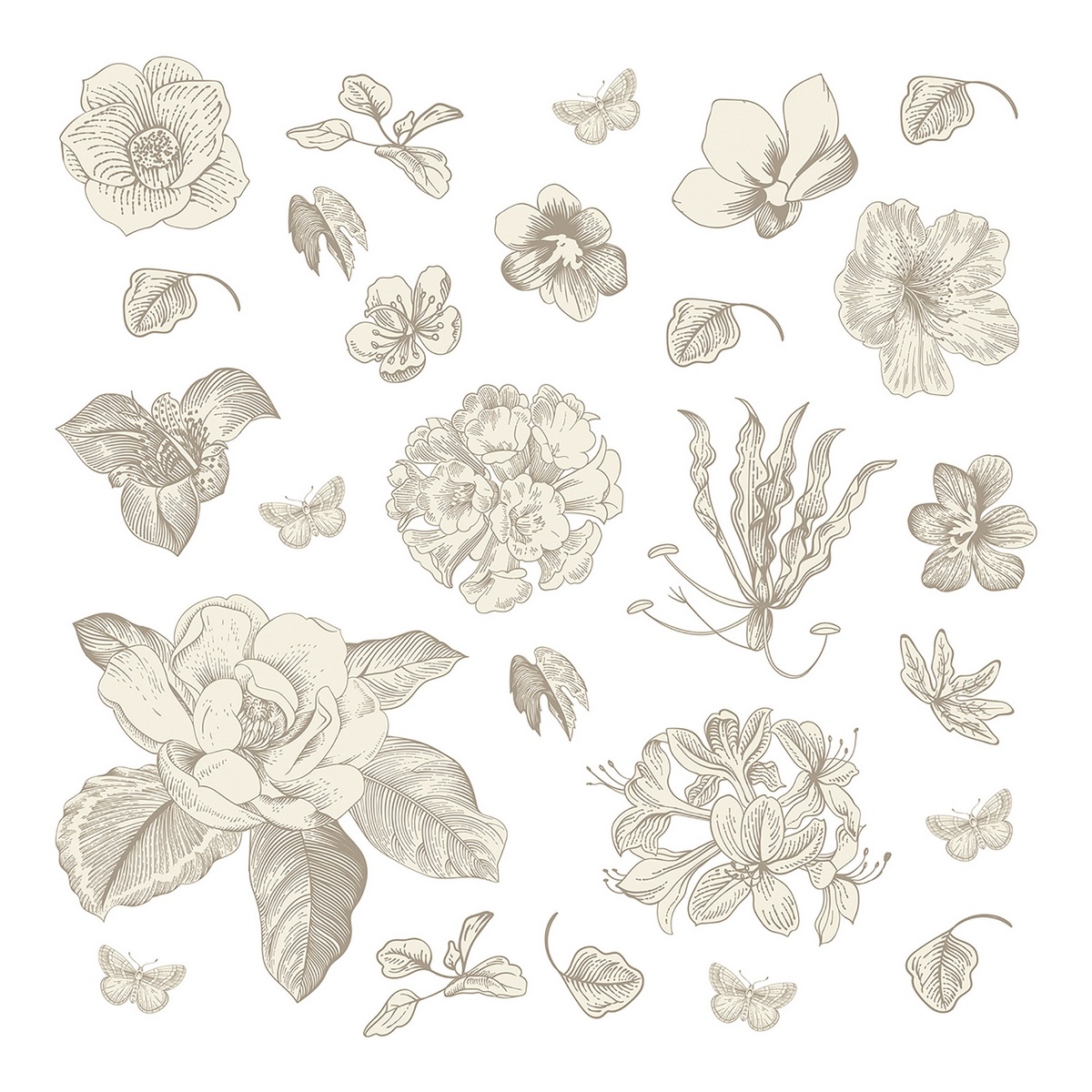 Samolepiaca dekorácia Pastelové kvety