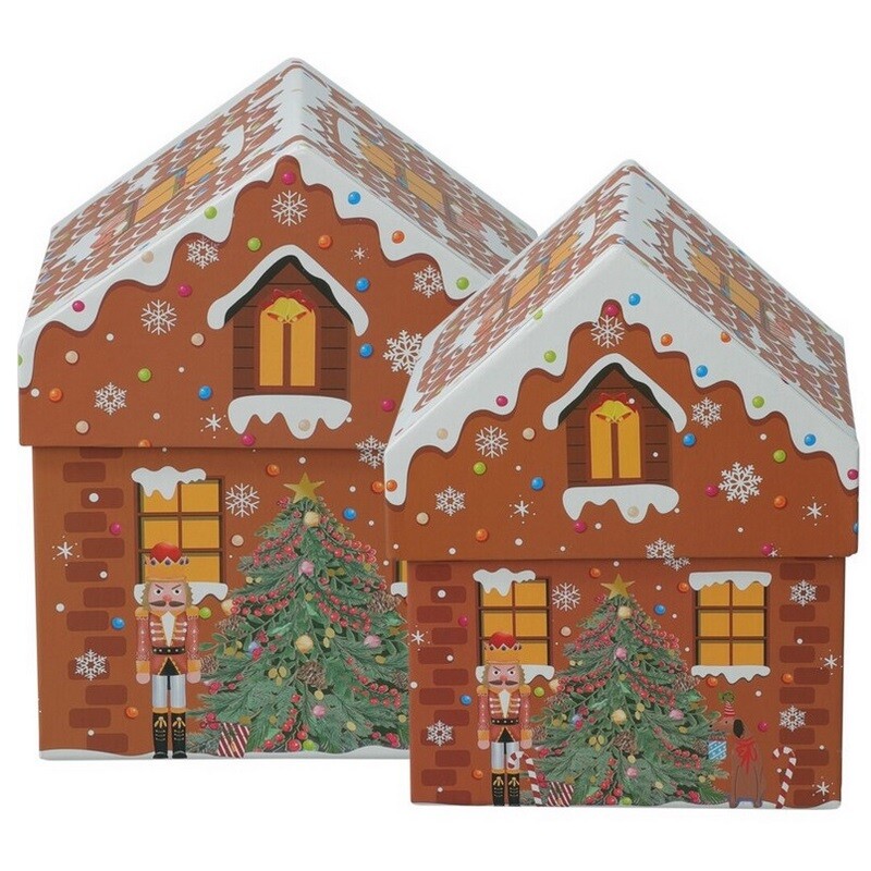 Set vianočných darčekových krabíc Cookie Houses