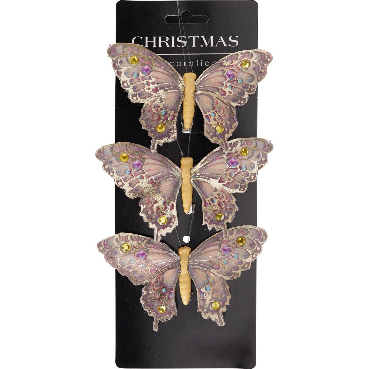 Set vianočných ozdôb Motýle