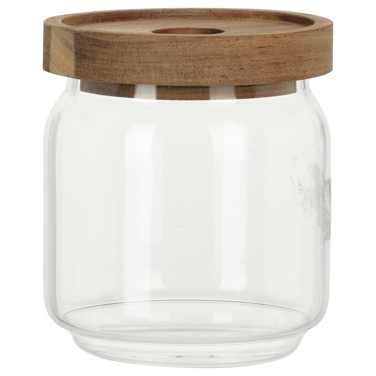 Sklenená dóza s akáciovým viečkom 400 ml Sklenená dóza s akáciovým viečkom 400 ml