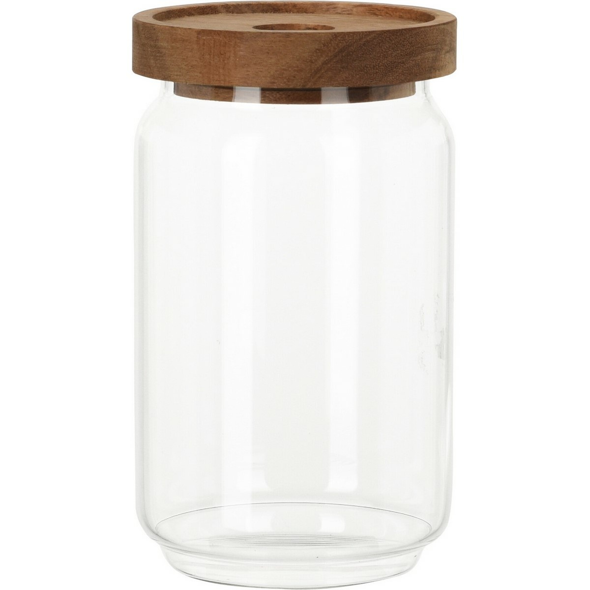 Sklenená dóza s akáciovým viečkom 700 ml Sklenená dóza s akáciovým viečkom 700 ml