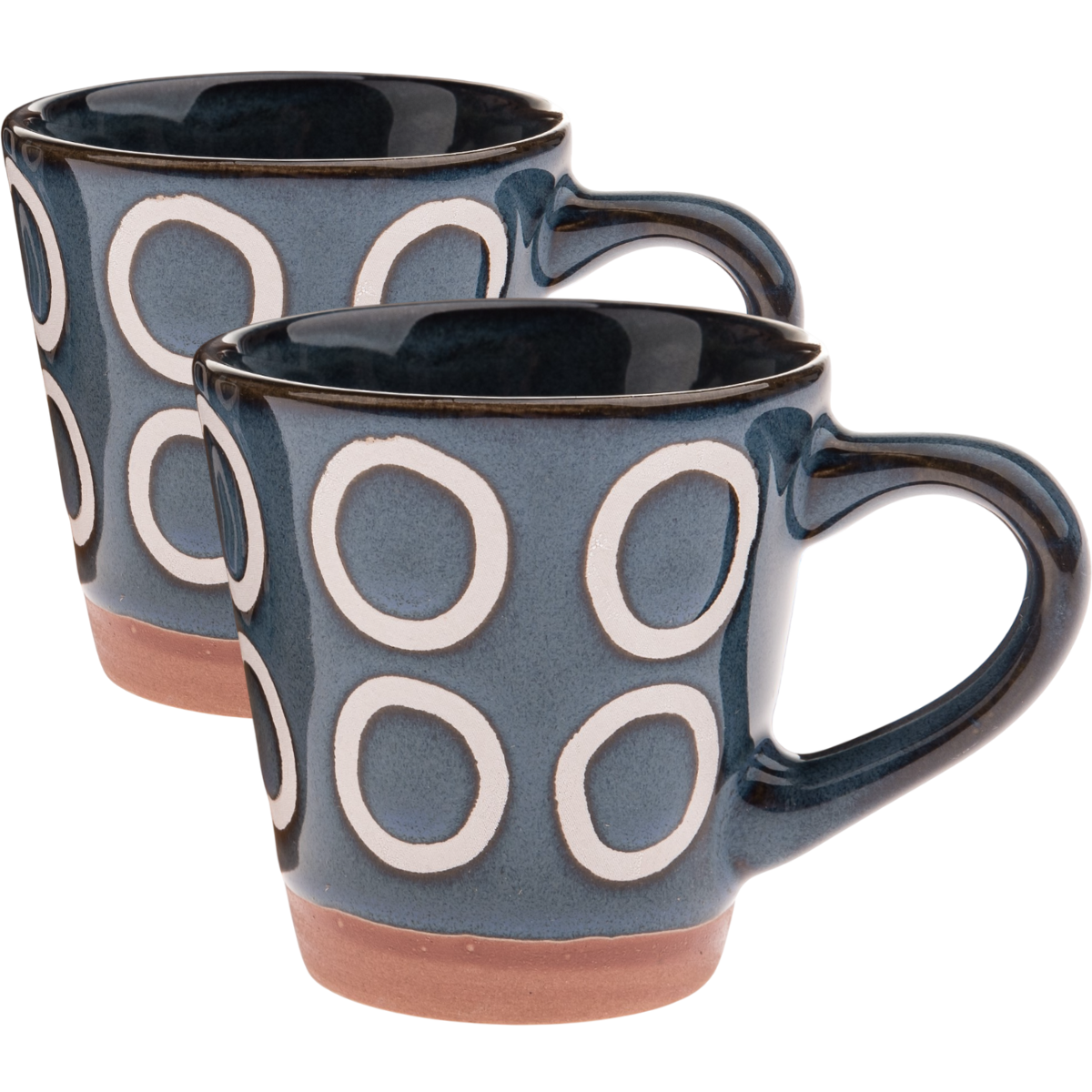 Súprava 2 keramických hrnčekov Krúžky 100 ml