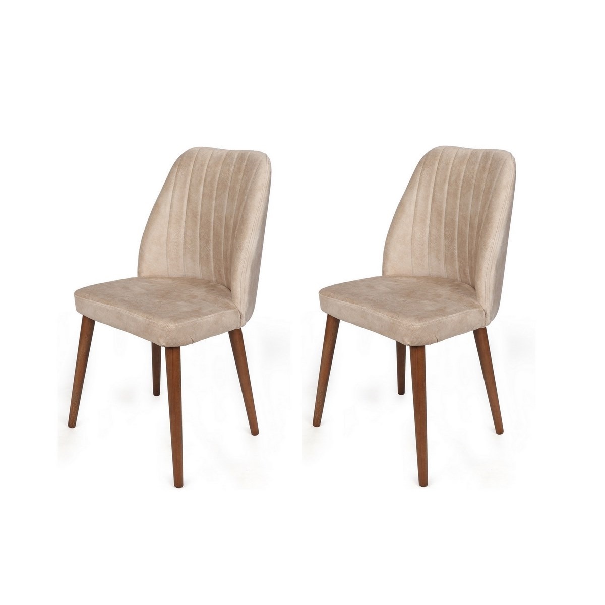 Súprava jedálenských stoličiek Alfa Cream and Walnut