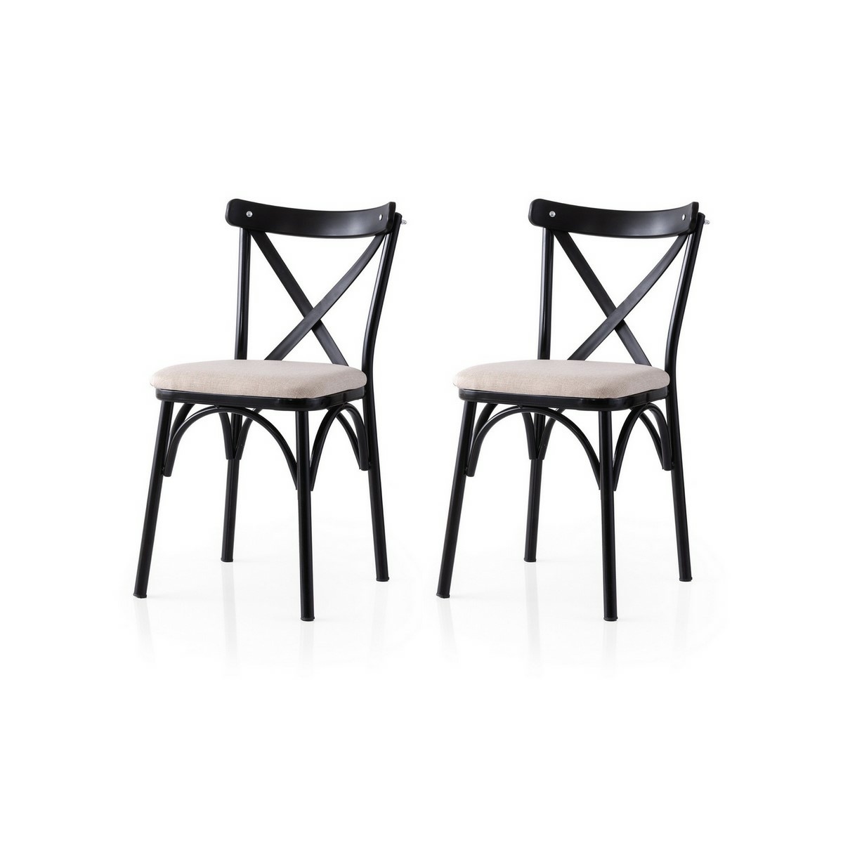 Súprava jedálenských stoličiek Ekol Cream and Black