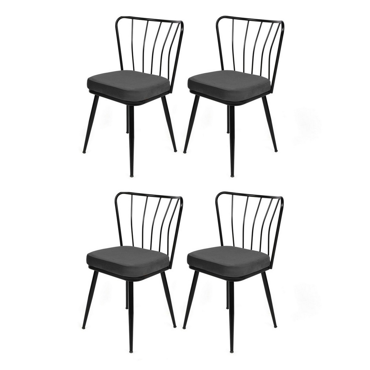 Súprava jedálenských stoličiek Yildiz Anthracite Súprava jedálenských stoličiek Yildiz Anthracite