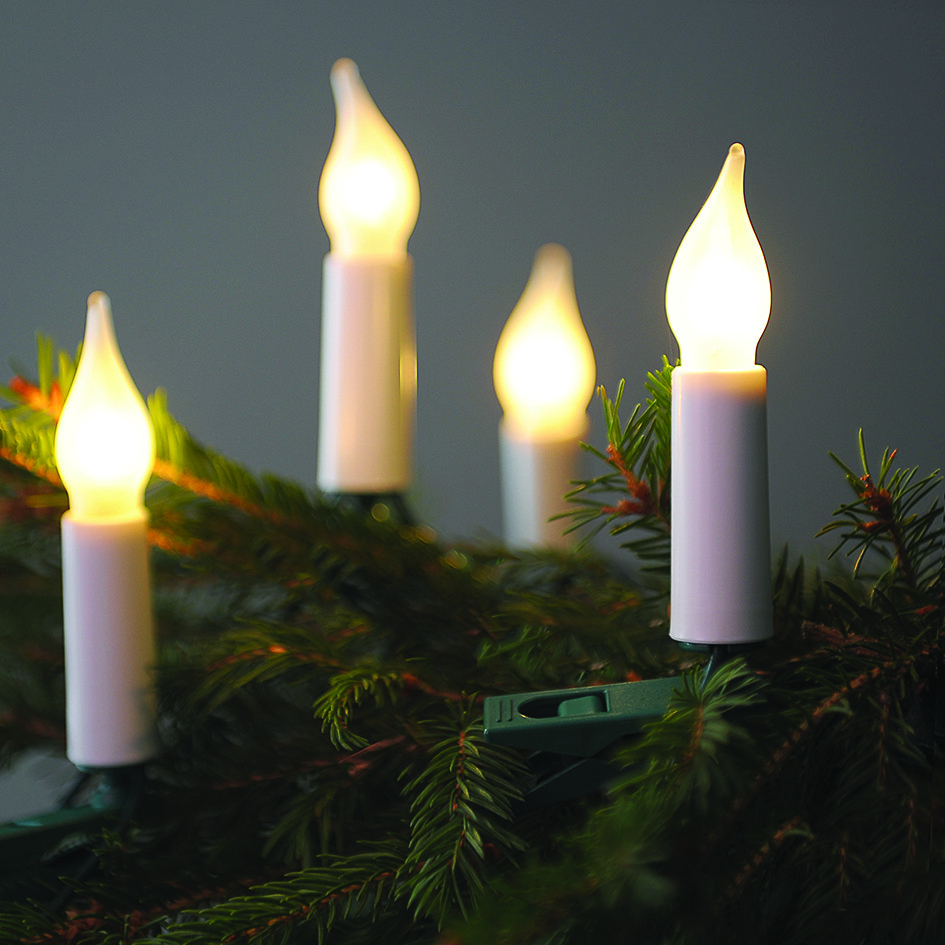 Svetelná reťaz Plameň biely