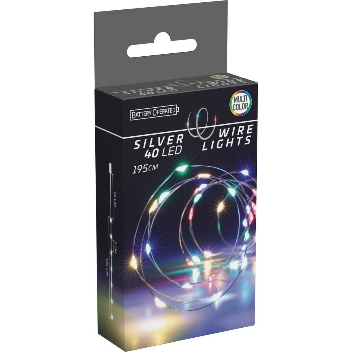 Svetelný drôt Silver lights 40 LED