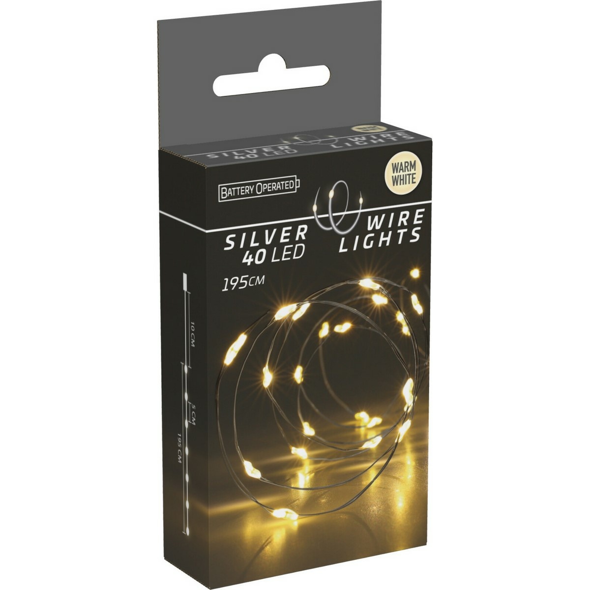 Svetelný drôt Silver lights 40 LED Svetelný drôt Silver lights 40 LED