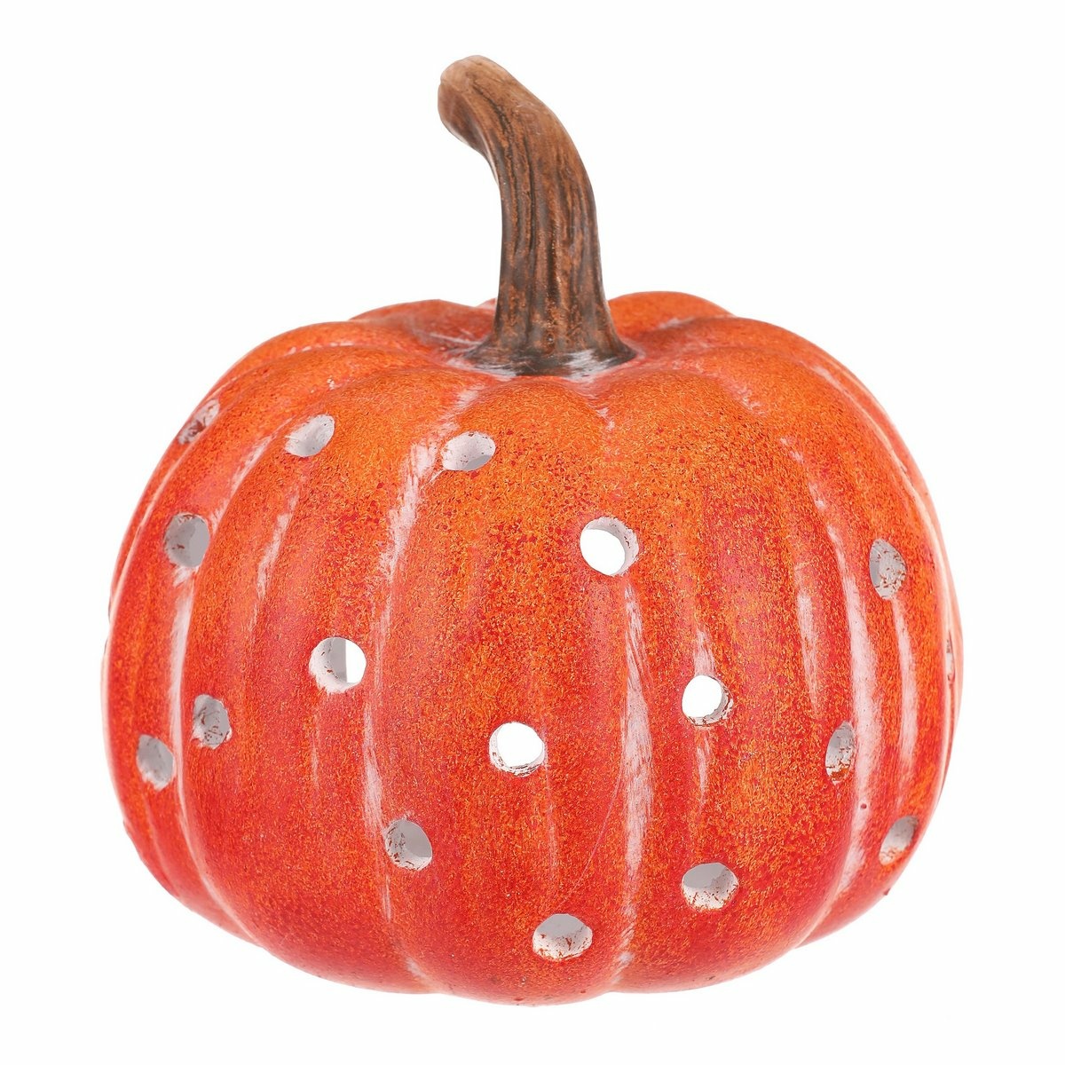 Svietnik Tekvička s otvormi oranžová
