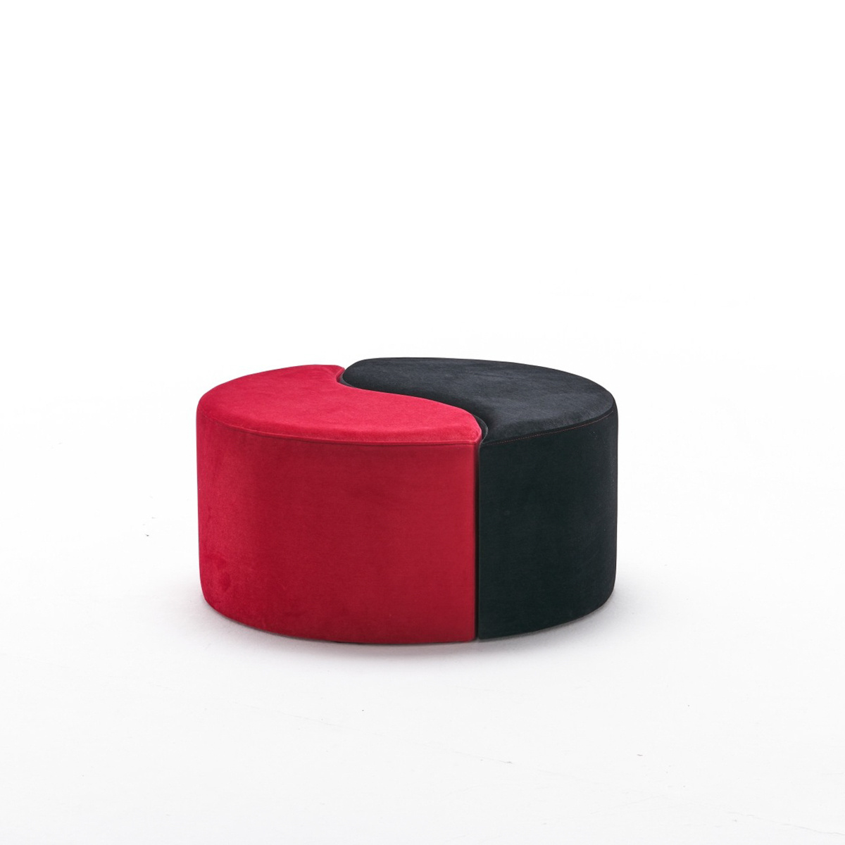 Taburet Alis Puf Red and Black Taburet Alis Puf Red and Black