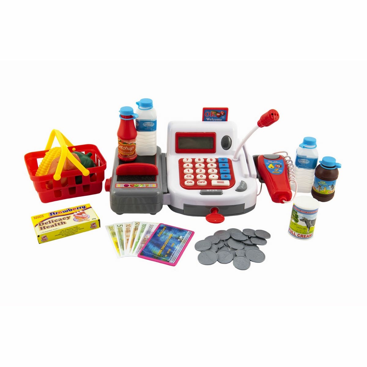 Teddies Pokladňa digitálna 30 cm s doplnkami Teddies Pokladňa digitálna 30 cm s doplnkami