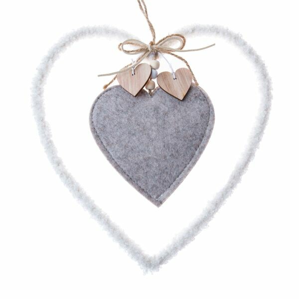 Textilné závesné srdce 22 Textilné závesné srdce 22