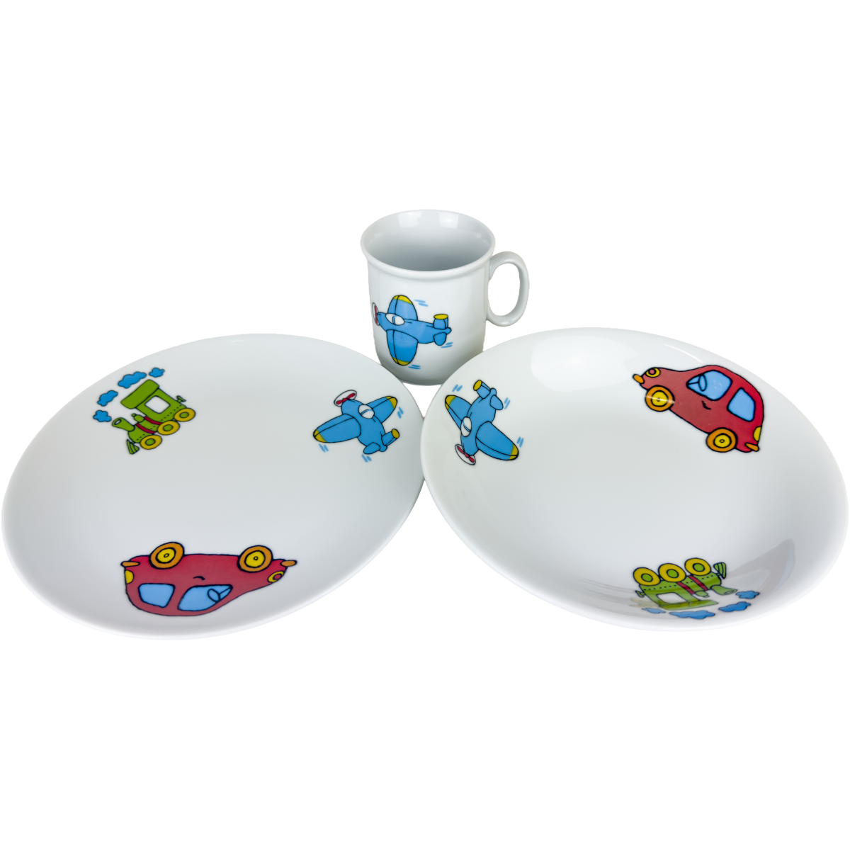 Thun 3-dielna detská jedálenská súprava Doprava Thun 3-dielna detská jedálenská súprava Doprava