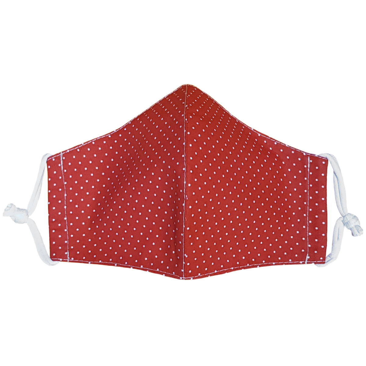 Ústne bavlnené rúško Bodky mini červená medium