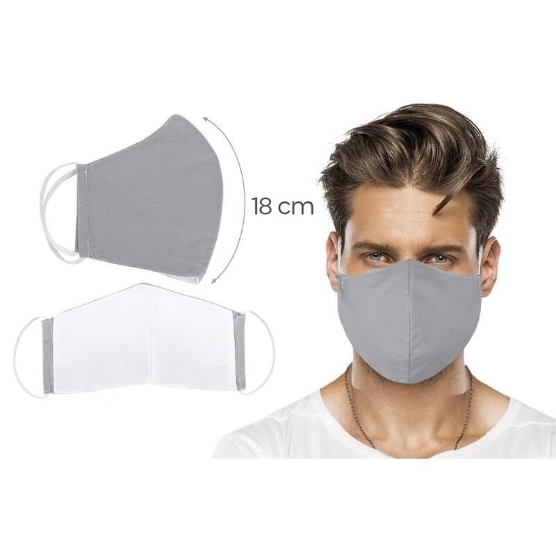 Bellatex Ústne bavlnené rúško UNI sivá - veľké