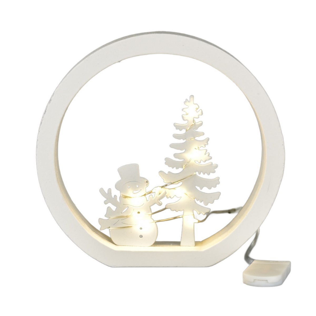 Vianočná LED dekorácia Snehuliak